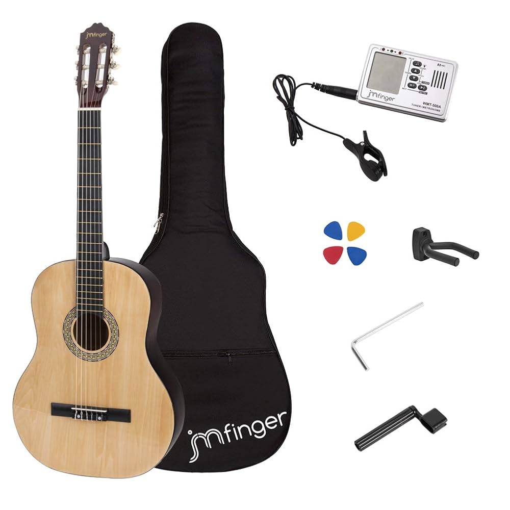 JMFinger Full Size Classical Guitar 39 inch Guitar for